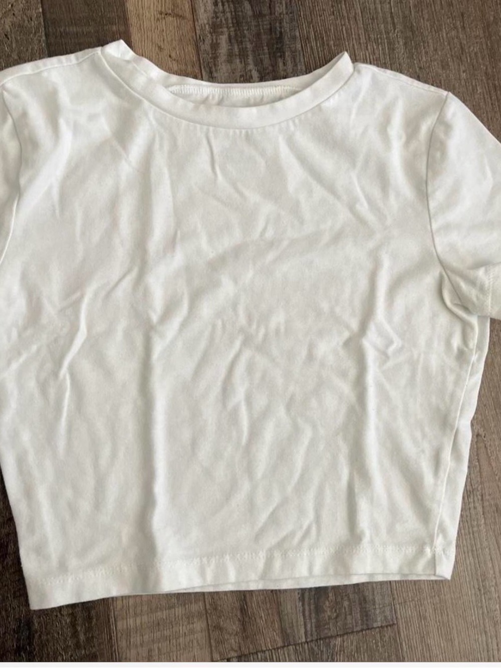 Women's White Crewneck Crop Top - Minimal Everyday Essential